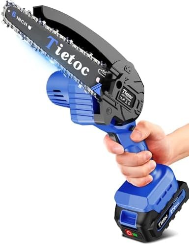 Tietoc 6-Inch Mini Chainsaw, Tool Only, Blue