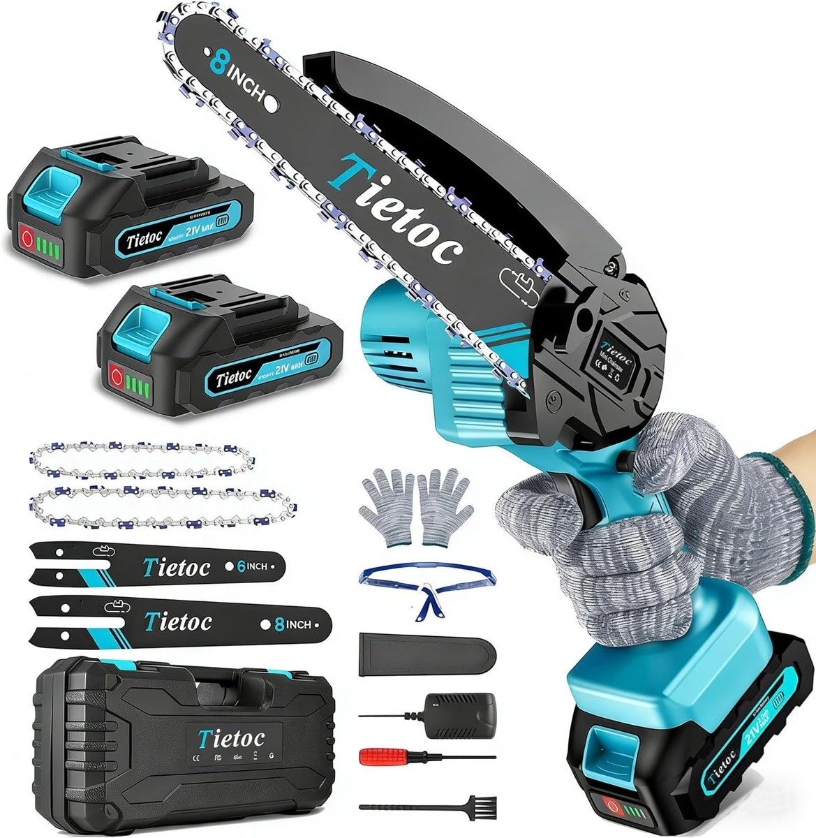Tietoc 8 inch cordless mini chainsaw